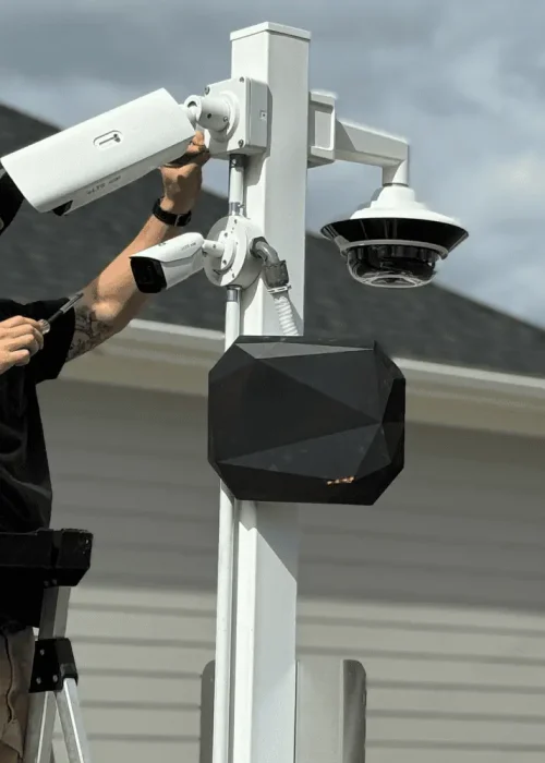 Commercial security camera installation in Virginia